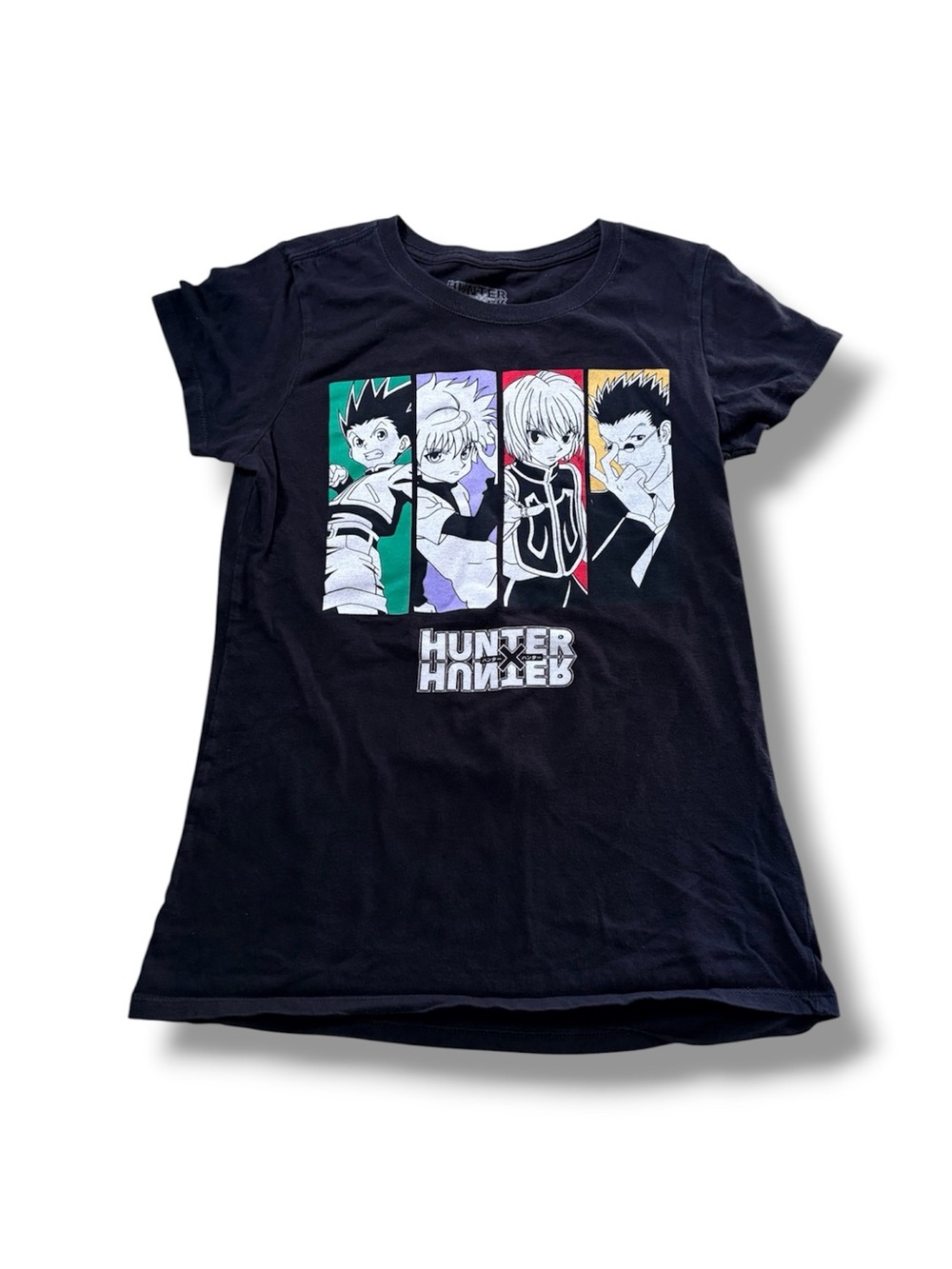 Bioworld Hunter x Hunter Character Panel Graphic T-Shirt – Black – Size Medium
